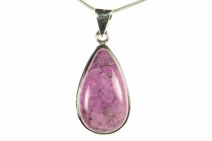 Polished Rhodonite Pendant - Sterling Silver #279109